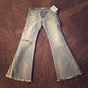 One Teaspoon Florence Le Cats flared jean